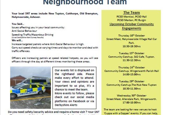 Safer Neighbourhood Team Newsletter - October 2024